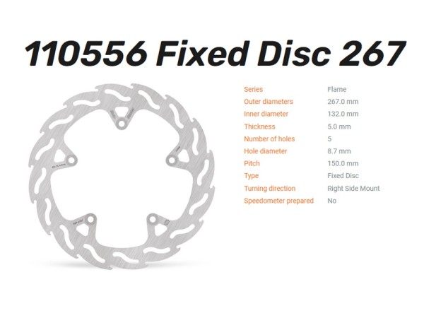 Moto-Master Bremsscheibe Flame vorn passend für Yamaha X-Max 125 (YPRA) ABS - 110556