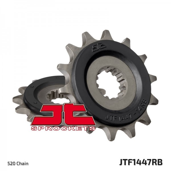 Ritzel 14 Zähne (520) Silentritzel gummiert CNC passend für Suzuki GW 250 / DL 250 V-Strom / GSX250