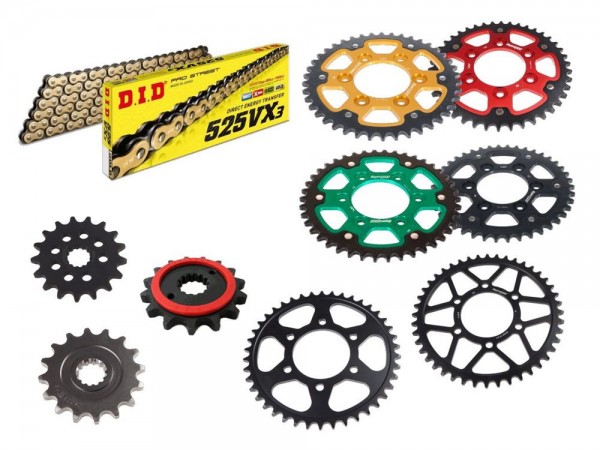 DID Kettensatz passend für Kawasaki Z900 ZR900 / ABS / SE (17-25) DID525VX3 Kette