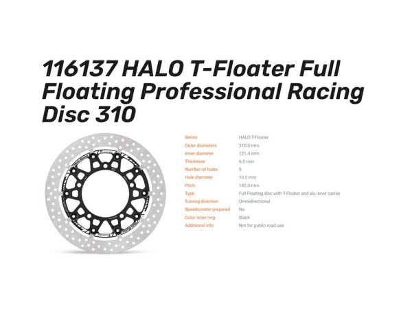 Moto-Master Bremsscheibe Halo T-Floater 6.0 vorn passend für Suzuki GSX-8S GSX-8R V-Strom 800 - 1161