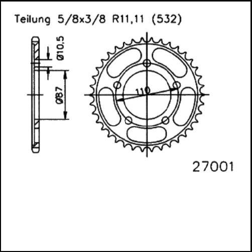 Kettenrad 46Z - (532)