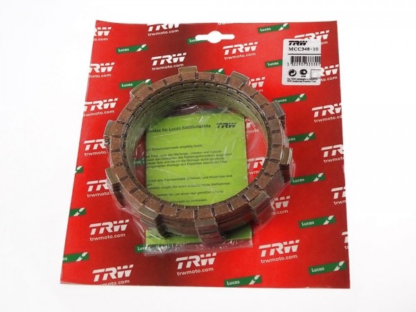 TRW Lucas Kupplungslamellenset (10 st.) passend für Suzuki MCC348-10 passend für Suzuki GSF 1200 Ban