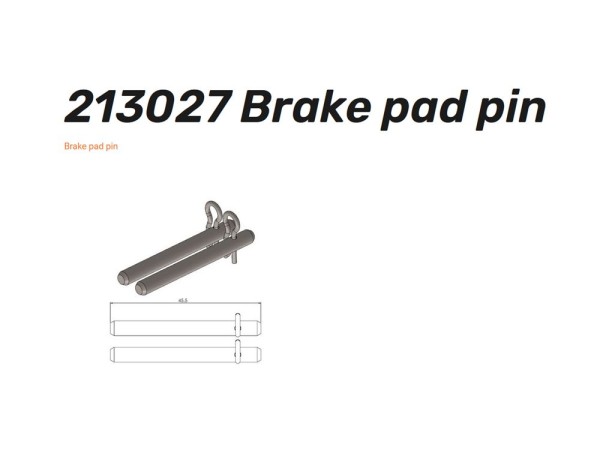 Moto-Master Pin für Bremsbelag hinten Brake Pad Pin