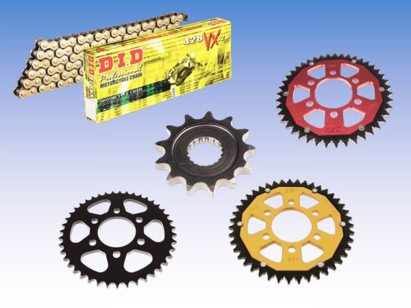 DID Kettensatz passend für Keeway RKS 125 ie / Sport EFi Euro 4 (Bj.14-24) DID428 Kette
