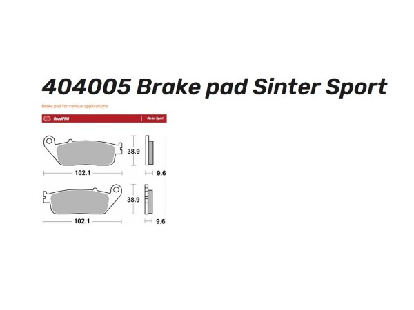 Moto-Master Bremsbelag vorn Sinter Sport - 404005