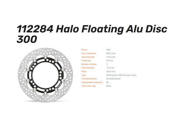 Moto-Master Bremsscheibe Halo floating 5.5 vorn passend für Kawasaki - 112284
