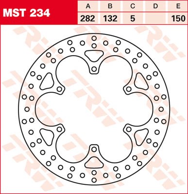 TRW Lucas Bremsscheibe vorn MST 234 mit ABE passend für Yamaha XT 600 , E Bj. 95-97