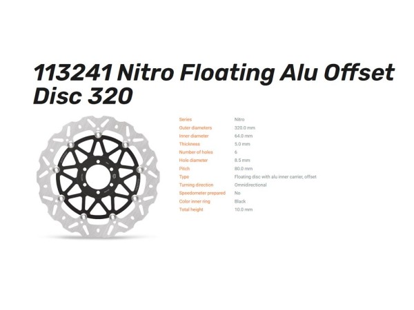 Moto-Master Bremsscheibe vorn Nitro Floating 320 - 113241