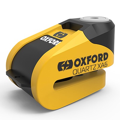 Oxford Alarm-Bremsscheibenschloss Quartz XA10 / Quartz XA6, schwarz/gelb