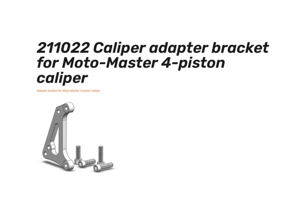 Moto-Master Supermoto Adapter Racing 320 für 4-Kolben Bremszange - 211022