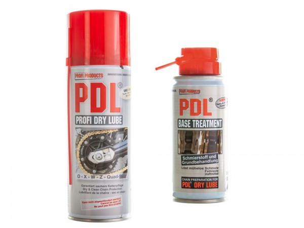 Profi Dry Lube PDL Vorteilspack Kettenspray Dry Lube + Base Treatment - Trockenschmierung