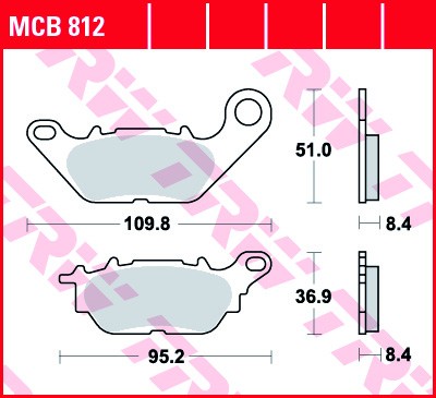 MCB812, MCB 812 Lucas Bremsbeläge MCB812