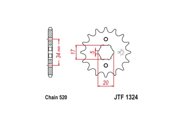 Kettenritzel 11 12 13 14 Zähne (520) passend auf Honda TRX 200 Fourtrax