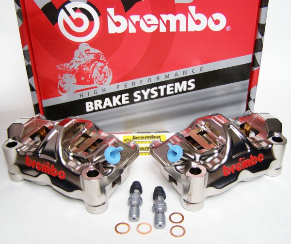 Brembo Radial Bremszangen Topologieopt GP4-RX CNC 100mm Kit li/re passend für Ducati Monster S4R S (