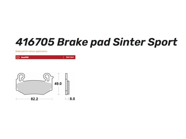 Moto-Master Bremsbelag vorn Sinter Sport passend für BMW R 1300 GS / R - 416705