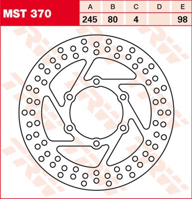 TRW Lucas Bremsscheibe vorn MST 370 mit ABE passend für Yamaha XQ 150 Maxster Bj. 01-03