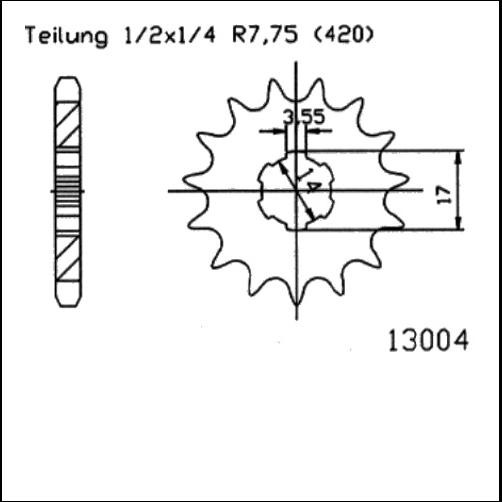 Kettenritzel 14Z - (420)