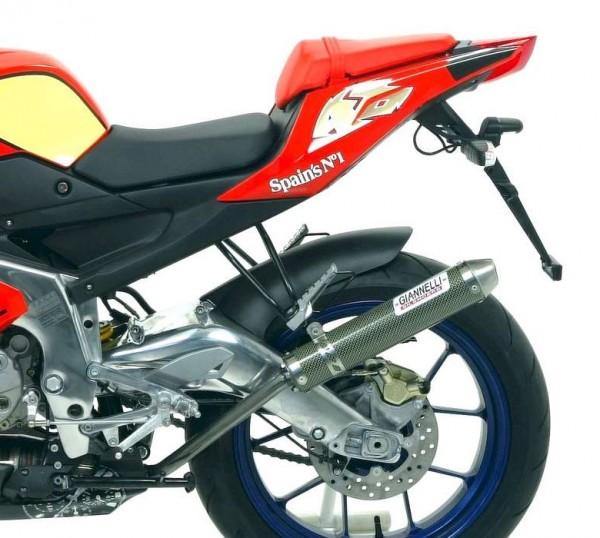 passend für Aprilia Tuono 125 04 Giannelli Sportauspuff Endtopf Aluminium Kevlar 53512HF