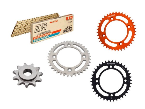 Kettensatz passend für Husqvarna TC50 (Bj.24-) DID415 Kette / RK415 Kette