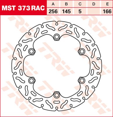 TRW Lucas Racing Bremsscheibe hinten MST 373 RAC passend für Honda SH 300 i ABS Bj. 07-