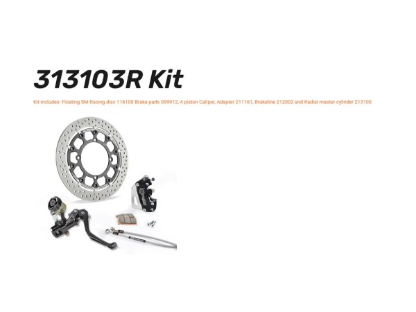 Supermoto Racing-Kit Halo T-Floating Ø 300 / 5,5 mm passend für Triumph TF 250 450 - 313103R 313104R