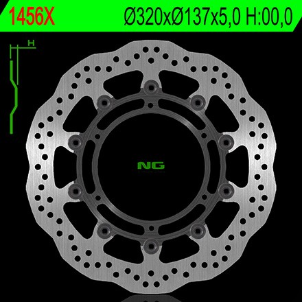 Bremsscheibe vorn NG 1456X / NG1456X schwimmend Wavy passend für KTM 1050 1190 1290 Adventure