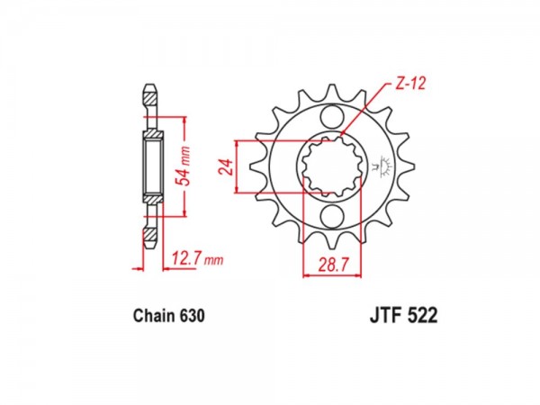 Kettenritzel Stahl CNC Ritzel 14 15 16 Zähne - (630) passend für Kawasaki