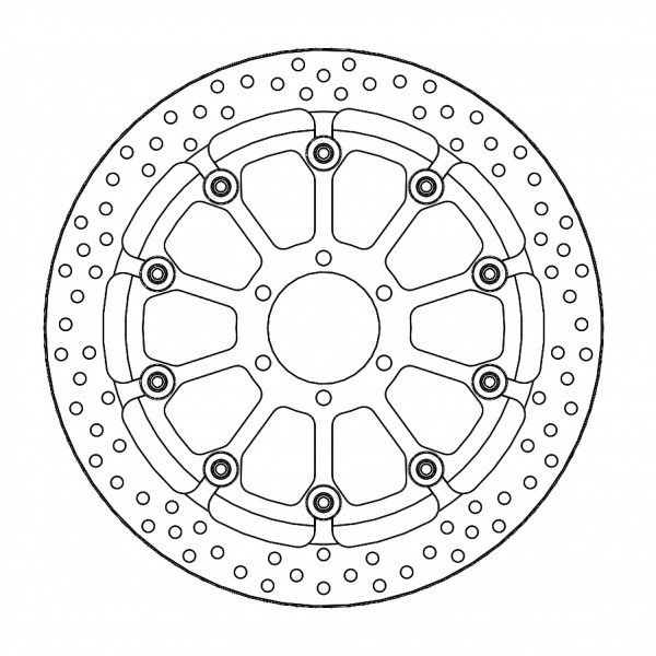 Bremsscheibe Halo T-Floating Supermoto Racing Ø 320 / 6,0mm vorne passend für BMW S1000 RR / HP4; B