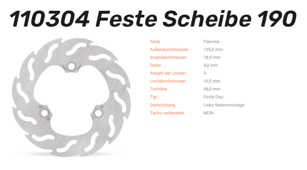 Moto-Master Bremsscheibe Flame hinten passend für Suzuki - 110304