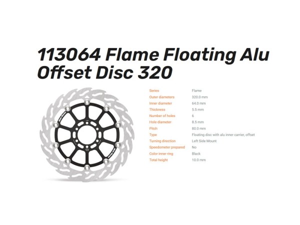 Moto-Master Bremsscheibe Flame Floating 5.5 vorn links - 113064