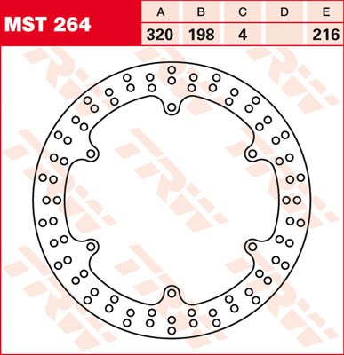 TRW Lucas Bremsscheibe vorn MST 264 mit ABE passend für Yamaha XJ 900 S Diversion Bj. 94-