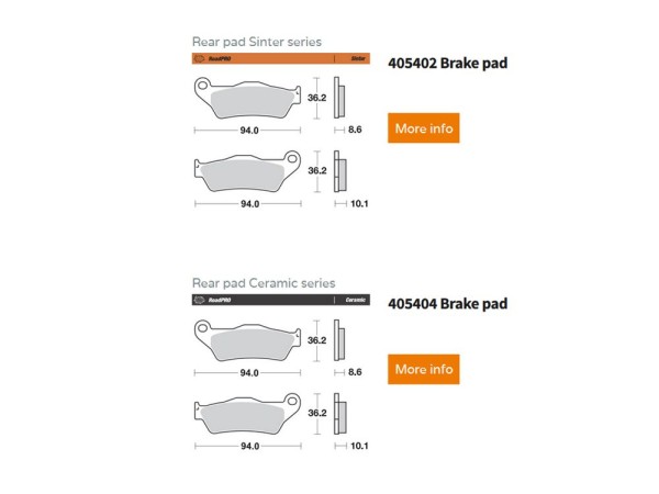 Moto-Master Bremsbelag organisch / Sinter hinten passend für BMW - 405402 405404