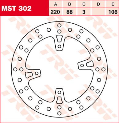 TRW Lucas Bremsscheibe vorn MST 302 mit ABE passend für Honda CRF 150 Bj. 07-12