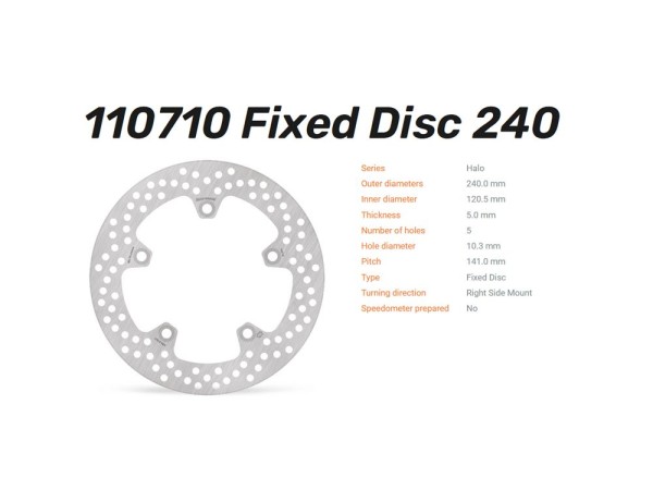 Moto-Master Bremsscheibe Halo hinten passend für Suzuki SV 650 - 110710