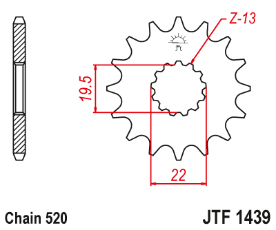 Kettenritzel 11 bis 15 Zähne ATV passend für Suzuki LT160 LT230 GSX250 (520)