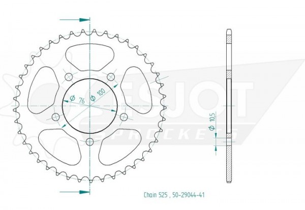 Kettenrad Alu 36 38 bis 45 Zähne (525) Benelli 899 900 1130