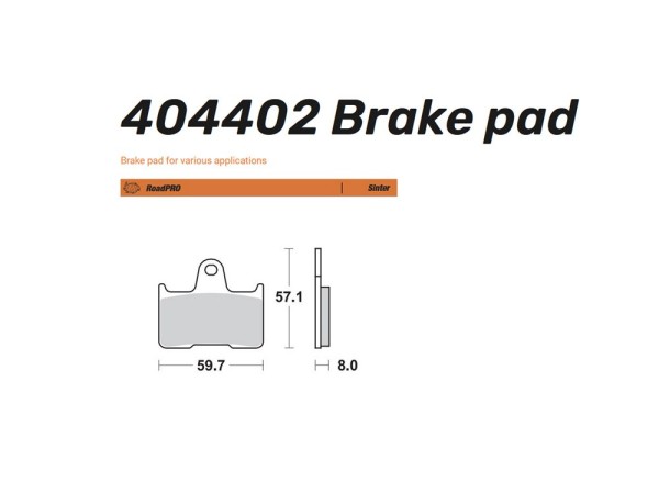 Moto-Master Bremsbelag Sinter Pro Road hinten - 404402