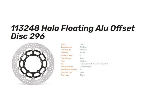 Moto-Master Bremsscheibe vorn Halo Floating passend für Honda X-ADV 750 - 113248