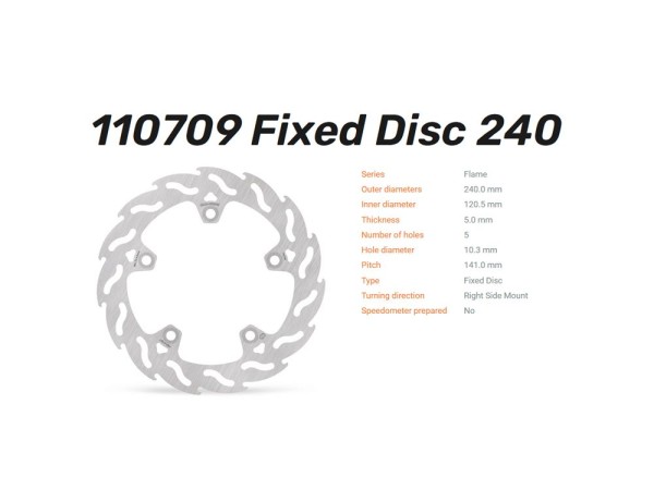 Moto-Master Bremsscheibe Flame hinten passend für Suzuki SV 650 - 110709