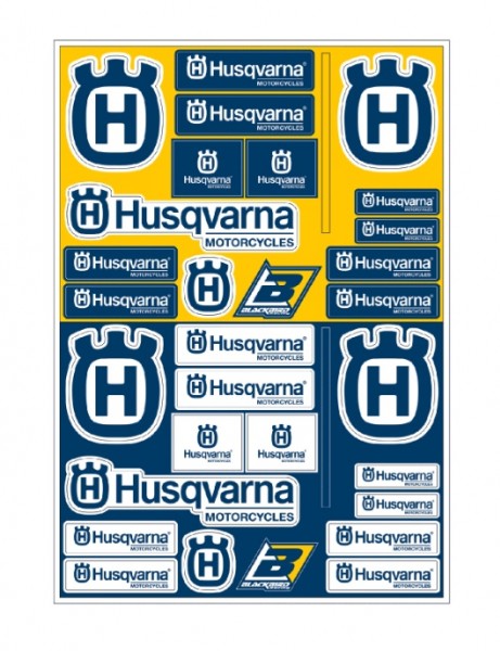 Aufkleber Sponsor BlackBird Racing passend für Husqvarna - Bogen 50x35 cm - 5076HS
