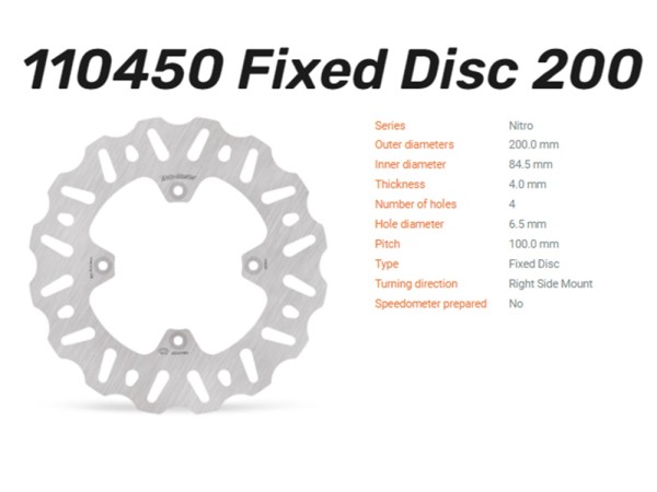 Moto-Master Bremsscheibe Nitro hinten passend für Suzuki RM 85 / L - 110450