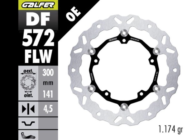 Galfer Bremsscheibe vorn passend für Aprilia Tuareg 660 - DF572FLW