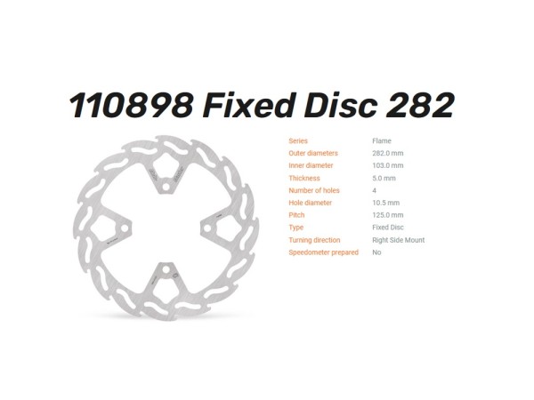 Moto-Master Bremsscheibe hinten Flame passend für Triumph Tiger 1200 - 110898