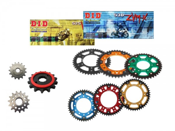 DID Kettensatz passend für Triumph Tiger 1050 / SE /115NG / ABS (Bj.07-) DID530ZVM-X2 Kette