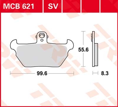 MCB621 Lucas Bremsbeläge vorn organisch passend für BMW K1100 T / K1 1000 / R 80 R / R1150 GS