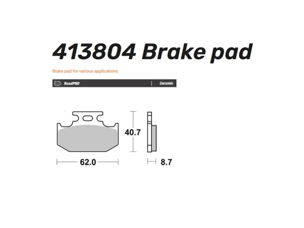 Moto-Master Bremsbelag hinten organisch - 413804