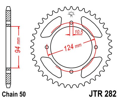 Kettenrad Stahl 34 36 37 Zähne - (530) passend für Honda CB500