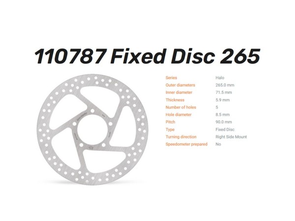 Moto-Master Bremsscheibe Halo hinten passend für Ducati Multistrada V4 / Destert X - 110787