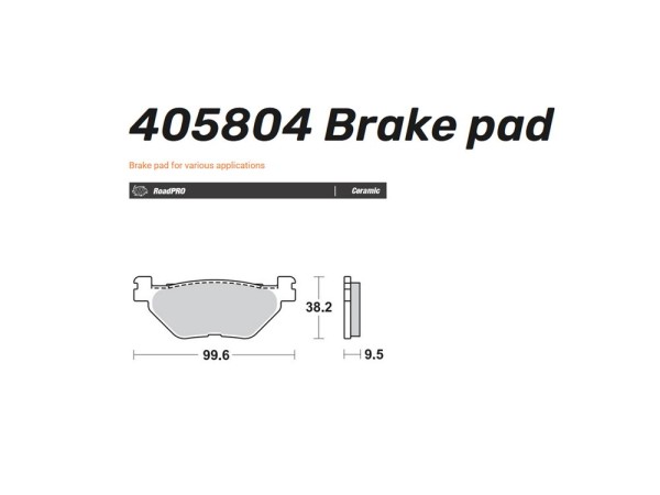 Moto-Master Bremsbelag hinten Organisch 405804 / Sinter 405802