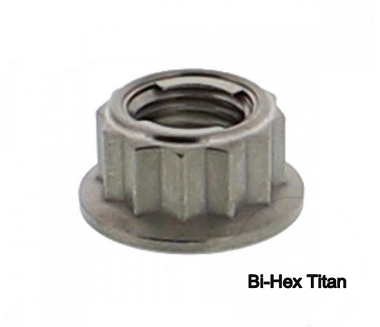 Mutter Kettenrad M10x1.25 blau rot schwarz titan Alu